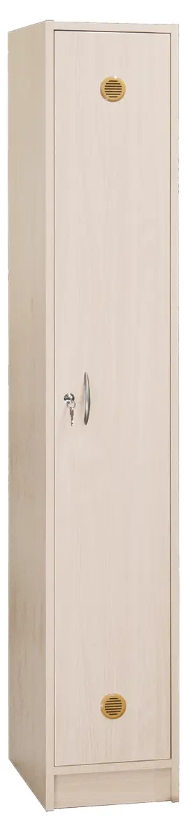 SSL - 180 - 40 šatní skříň dřevěná, 1-dveřová, háček, 1800 x 400 x 500, sokl, bříza irská